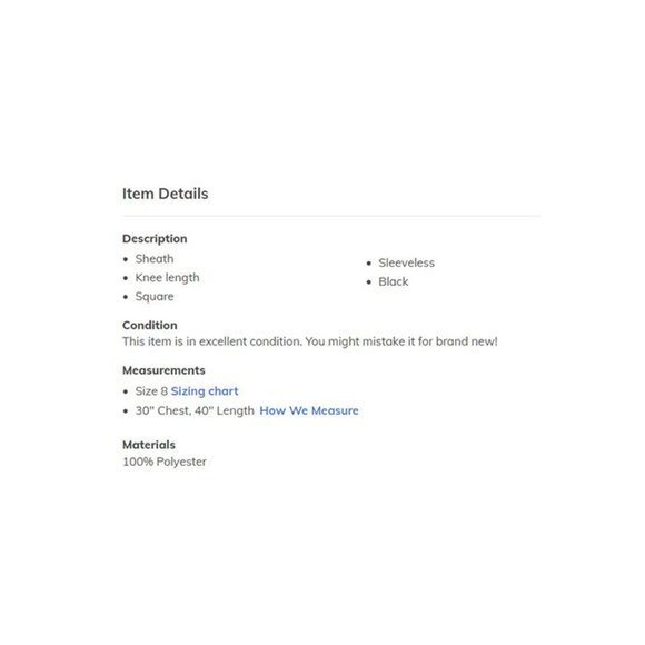 White House Black Market square-neck dress, size 8 - Picture 3 of 3